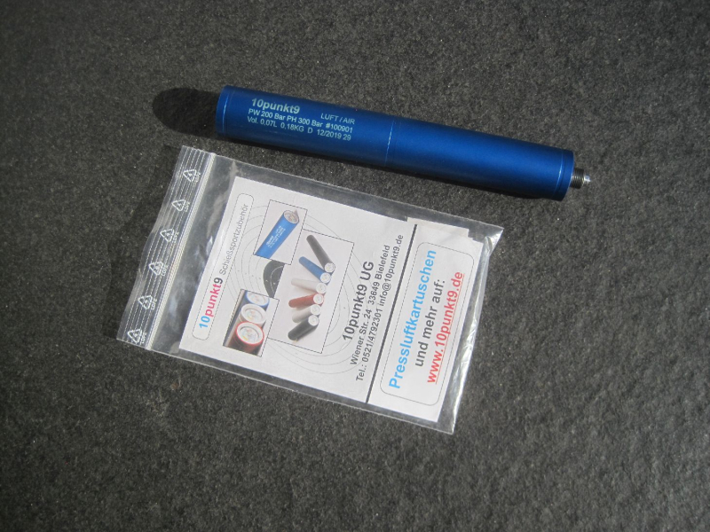 Pressluftkartusche für SAM Luftpistole – immagine 1
