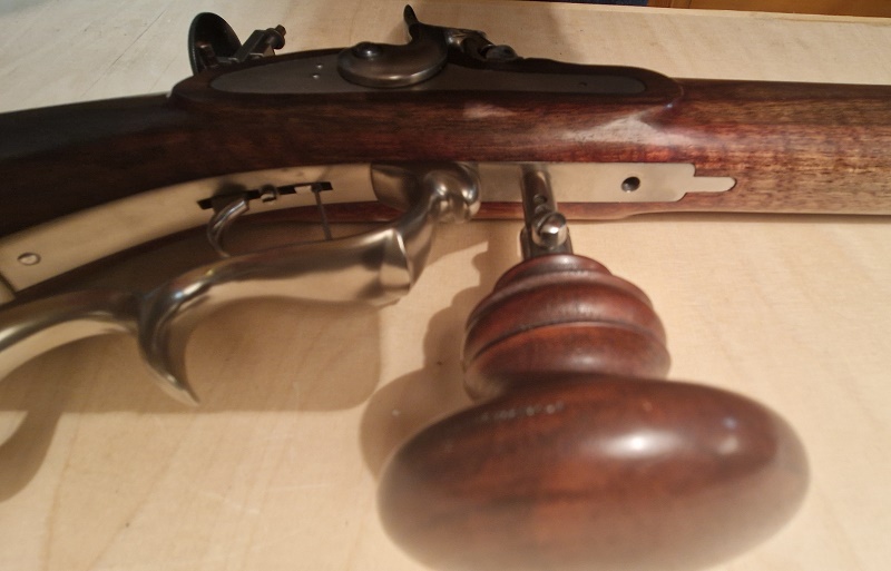 Nachbau Schweizer Scheibenbüchse Stutzer von Hannes Krebs cal.38 Perkussion Gewehr – Bild 5