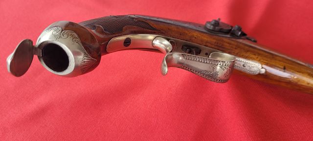 sehr feine deutsche Perkussionspistole, ca. 1840 – Bild 4