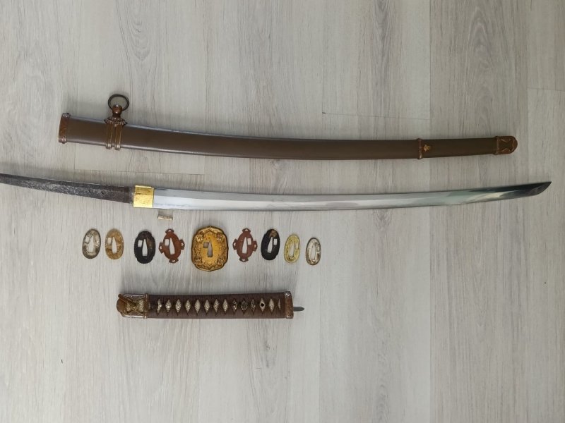 Authentieke Japanse WW2 Shin Gunto Type 98 , gesigneerd en dated . – Bild 4