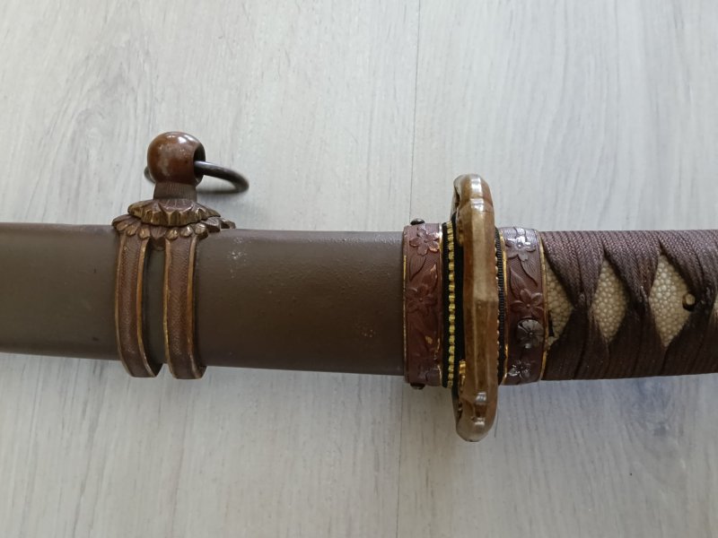 Authentieke Japanse WW2 Shin Gunto Type 98 , gesigneerd en dated . – Bild 5