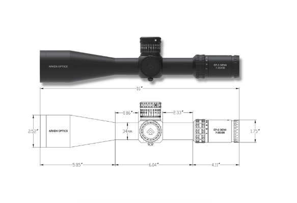 Arken EP5 7-35x56 GEN2 FFP MIL VPR, 34mm Mittelrohr – Bild 1