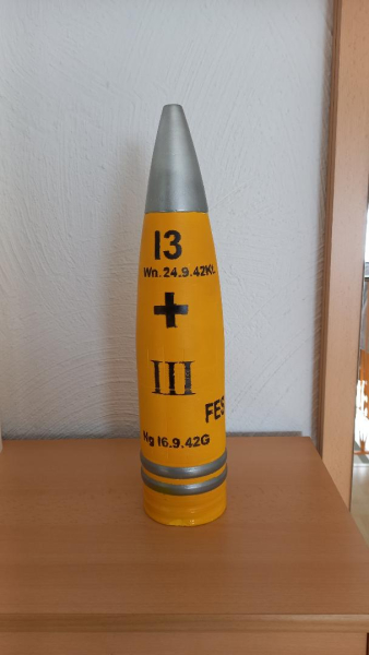 Flak Granate 8.8 cm mit Aufschlagzünder Wehrmacht Munition – Bild 1