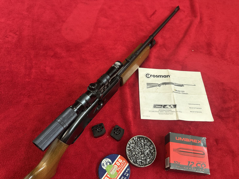 +++Achtung Sammler !Crosman Arms Pell Clip Repeater-Cal.5.5 mm(.22) Pumpaction Holz 1A Rarität gut ! – Bild 3