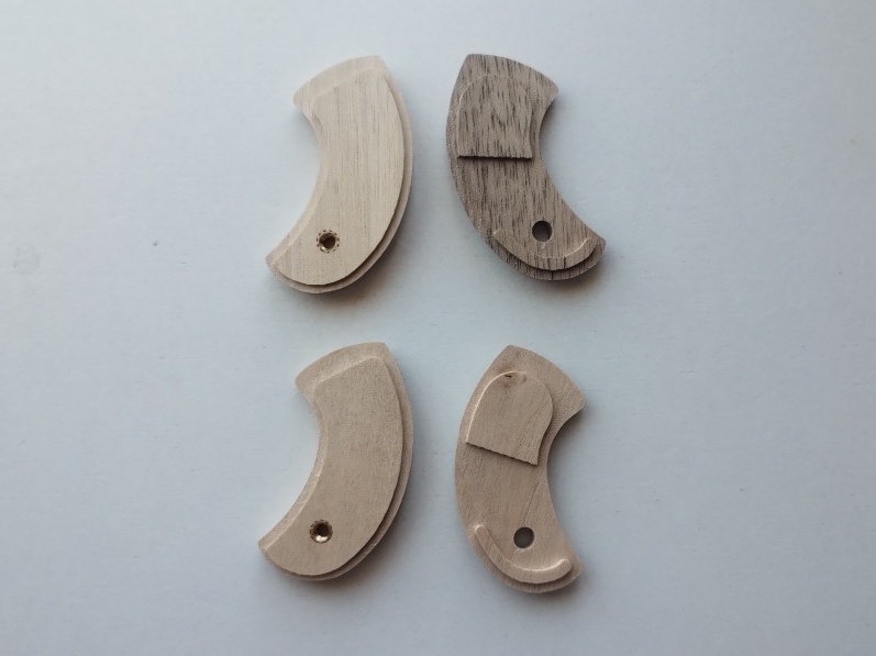 2 Paare Holzgriffschalen für Röhm Little Joe (blank+klassisch)) – imaginea 2