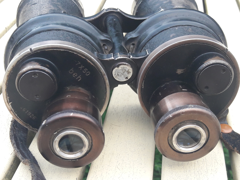 U-Boot Marine Dienstglas 7x50 # beh ( Ernst Leitz ) Kriegsmarine Fernglas Wehrmacht 2WK WK2 WW2 – Bild 2