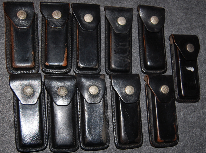 ***Leder Tasche für Magazine, Messer, usw. mit Druckknopf und Gürtelschlaufe ehmals BUND/BP/POL*** – Bild 1