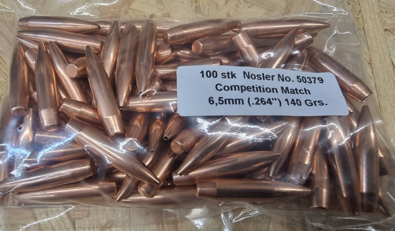 6,5mm/140grs HPBT Nosler No. 50379 Competition Geschosse 100 stk# – Bild 1