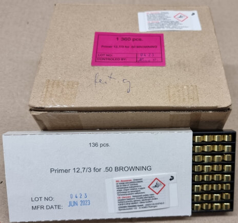 .50 BMG Zünder Ginex 136stk. # – Bild 1