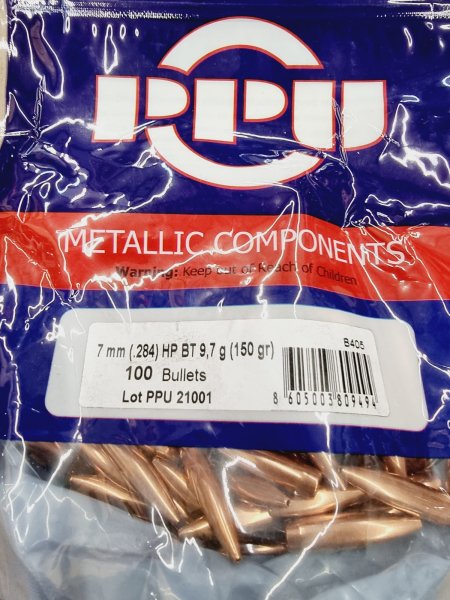 7mm/.284-150grs HPBT PPU Geschosse 100 Stk. B-405 # – Bild 1