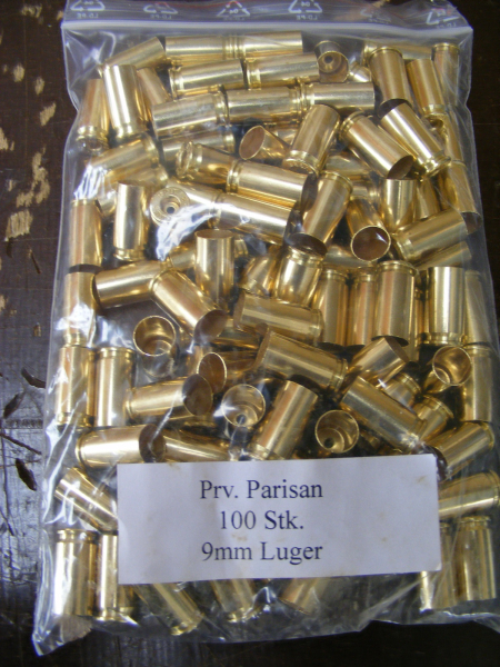 9mm Luger Boxer-Hülsen PPU 100 Stk.#C-033 # – Bild 1