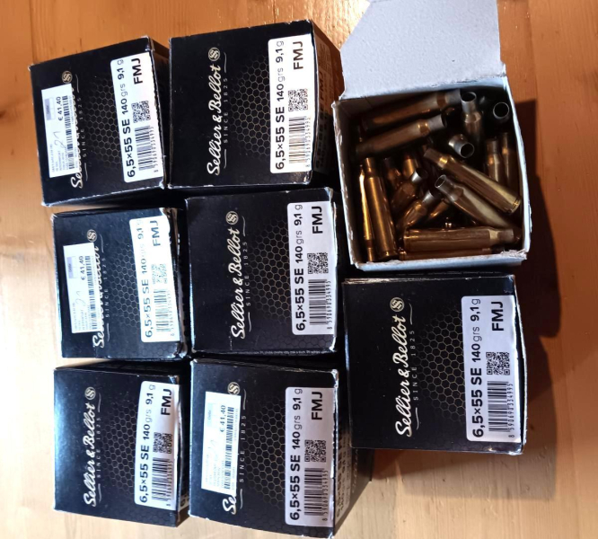Ca. 400 Hülsen S&B 6,5x55 einmal abgeschossen – Bild 1
