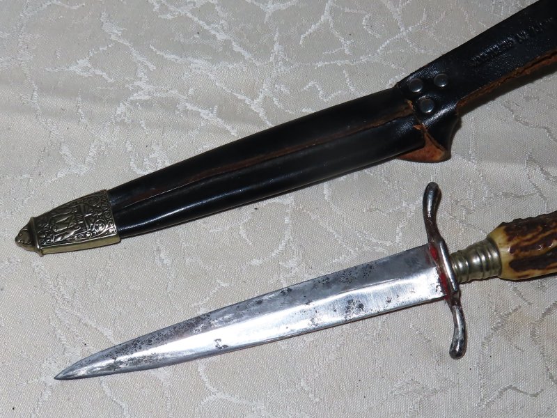 Trachtenmesser Jagdmesser Jagdnicker mit Scheide – Bild 5