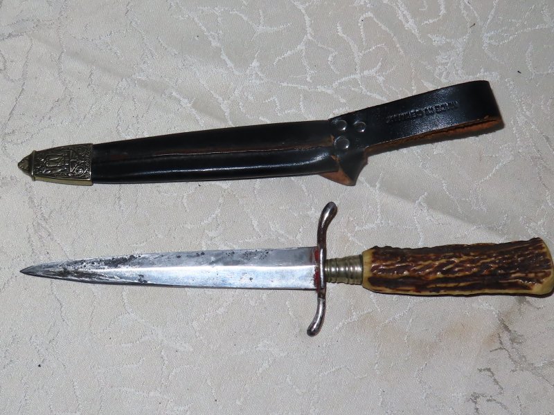 Trachtenmesser Jagdmesser Jagdnicker mit Scheide – Bild 4