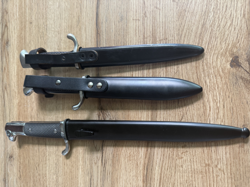 Messer-Konvolut Historisches Ausgehbajonett + 2x Fahrtenmesser / Solingen Anton Wingen Jr. / Othello – Bild 6