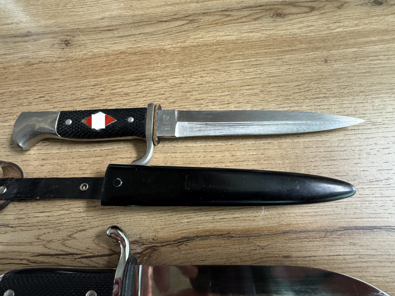 Messer-Konvolut Historisches Ausgehbajonett + 2x Fahrtenmesser / Solingen Anton Wingen Jr. / Othello – Bild 3