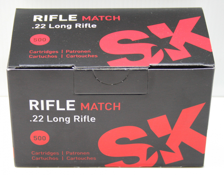 500 Schuss SK RIFLE MATCH .22 l.r. lfb | 2,59g 40gr LRN Blei Rundkopf Wettkampfpatrone 327m/s Gewehr – Bild 1