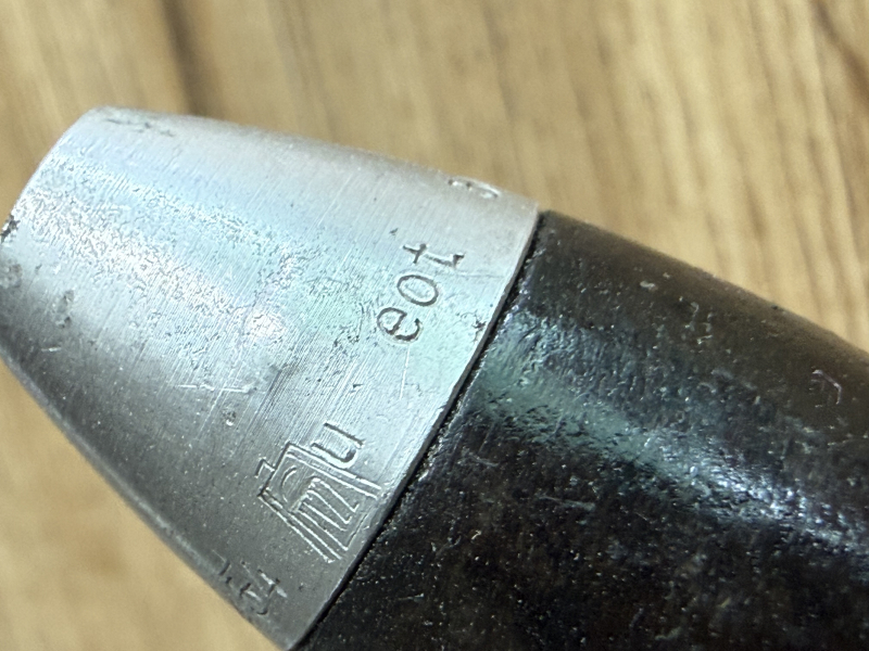 KRIEGSMARINE! Deko 20x138mm B Flak Vorkrieg 1937/39/44 – Echte Messinghülse Pulversack Wehrmacht – Bild 3