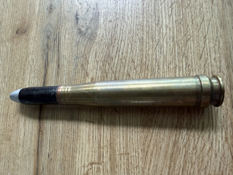 KRIEGSMARINE! Deko 20x138mm B Flak Vorkrieg 1937/39/44 – Echte Messinghülse Pulversack Wehrmacht – Bild 2