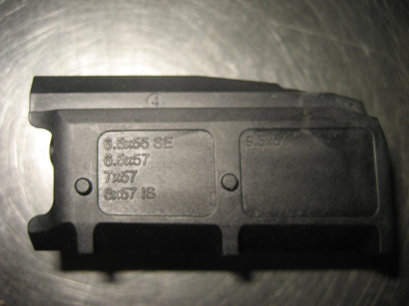 Blaser R8 Magazin Einsatz Nr 4 für 6,5x55 SE, 6,5x57, 7x57,8x57IS u 9,3x57 – Bild 1
