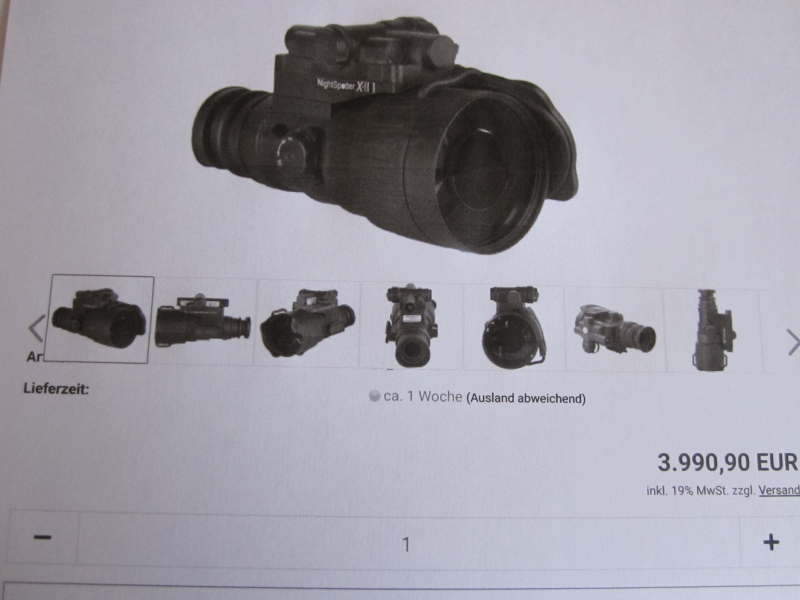 Night Spotter X MR2 Photonis Schwarz/Weiss Gen. 2+ – Bild 1