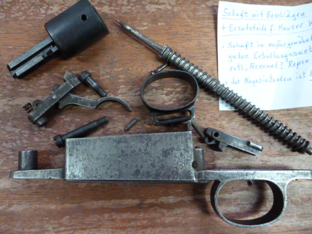 1 Schaft mit Beschlägen + Ersatzteile f. Mauser K98 – Bild 5