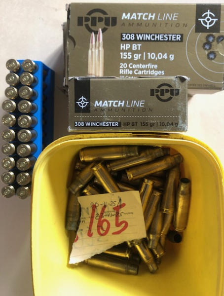 Hülsen 308 Winchester Prvi Partizan PPU Match Line HPBZ 155gr 10,04 gramm – Bild 1