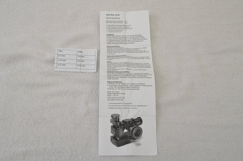 Diopter Sight Base 10-50 – obrázek 3