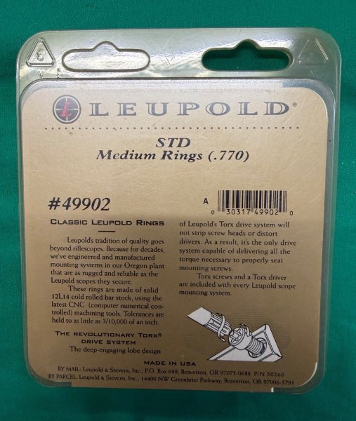 Leupold STD Medium Rings (.770) #49902, Silver – slika 2