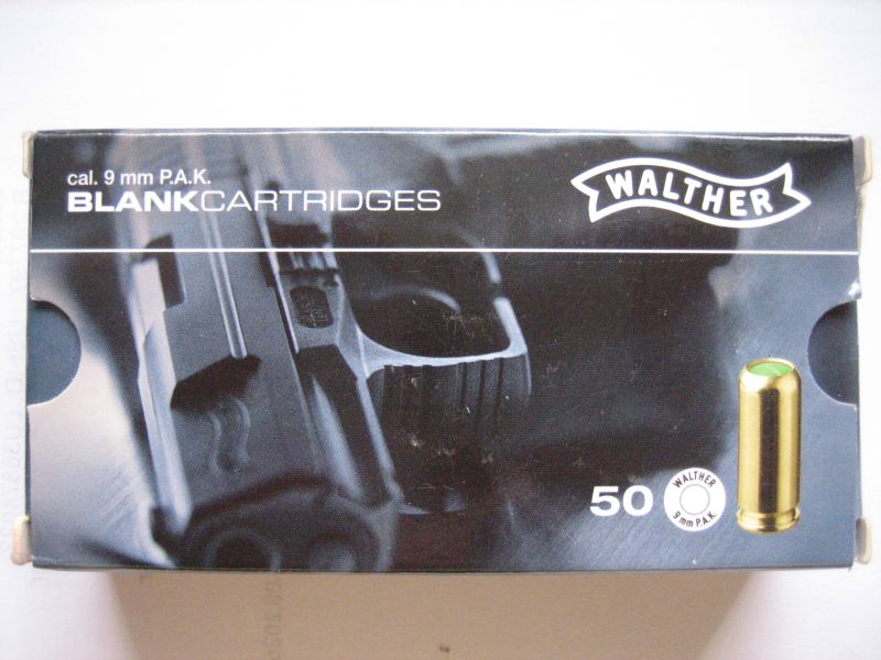 Knallpatronen -- Qualitätshersteller WALTHER -- Cal. 9mm P.A.K** – Bild 1