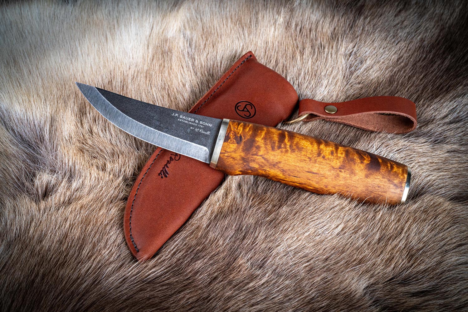 Original Sauer & Sohn Jagdmesser Skandinavian weltweit Limitiert Neu + OVP Rarität Handarbeit – Bild 2