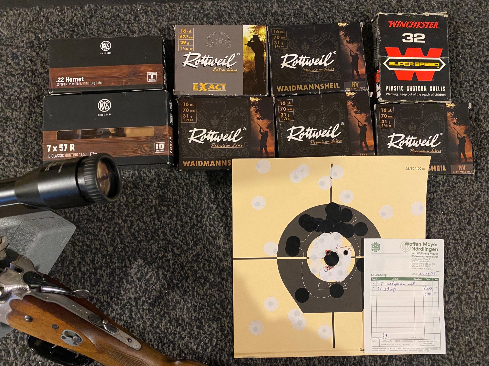 Heym Drilling 7x57 / 16er/ EL 22Hornet – Bild 2