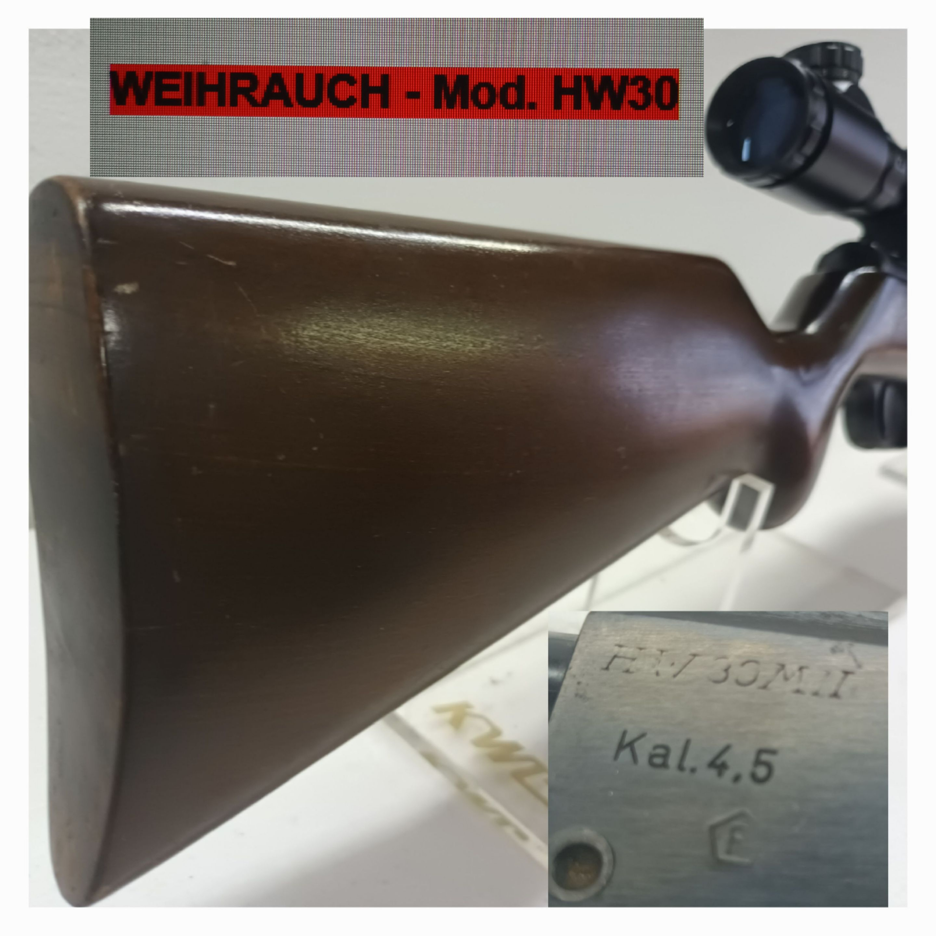 WEIHRAUCH HW30 ___ LUFTGEWEHR + ZIELFERNROHR 3-9x50E __ MEGA ZUSTAND __ Kal.4,5(.177) __ TOP – Bild 3