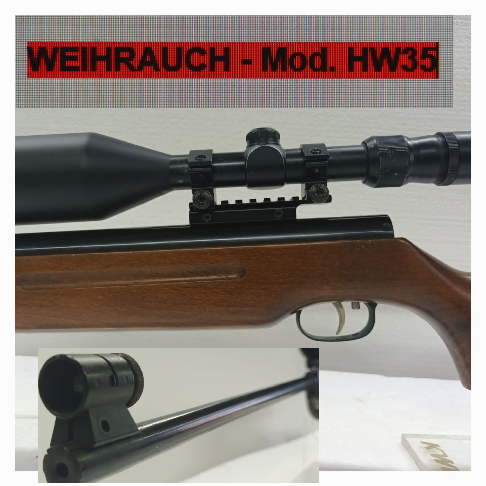 Weihrauch HW35 __ TOP __ LUFTGEWEHR + Zielfernrohr Tasco 4-12x56 __ Weitschuss LG __ Kal.4,5(.177) – Bild 3