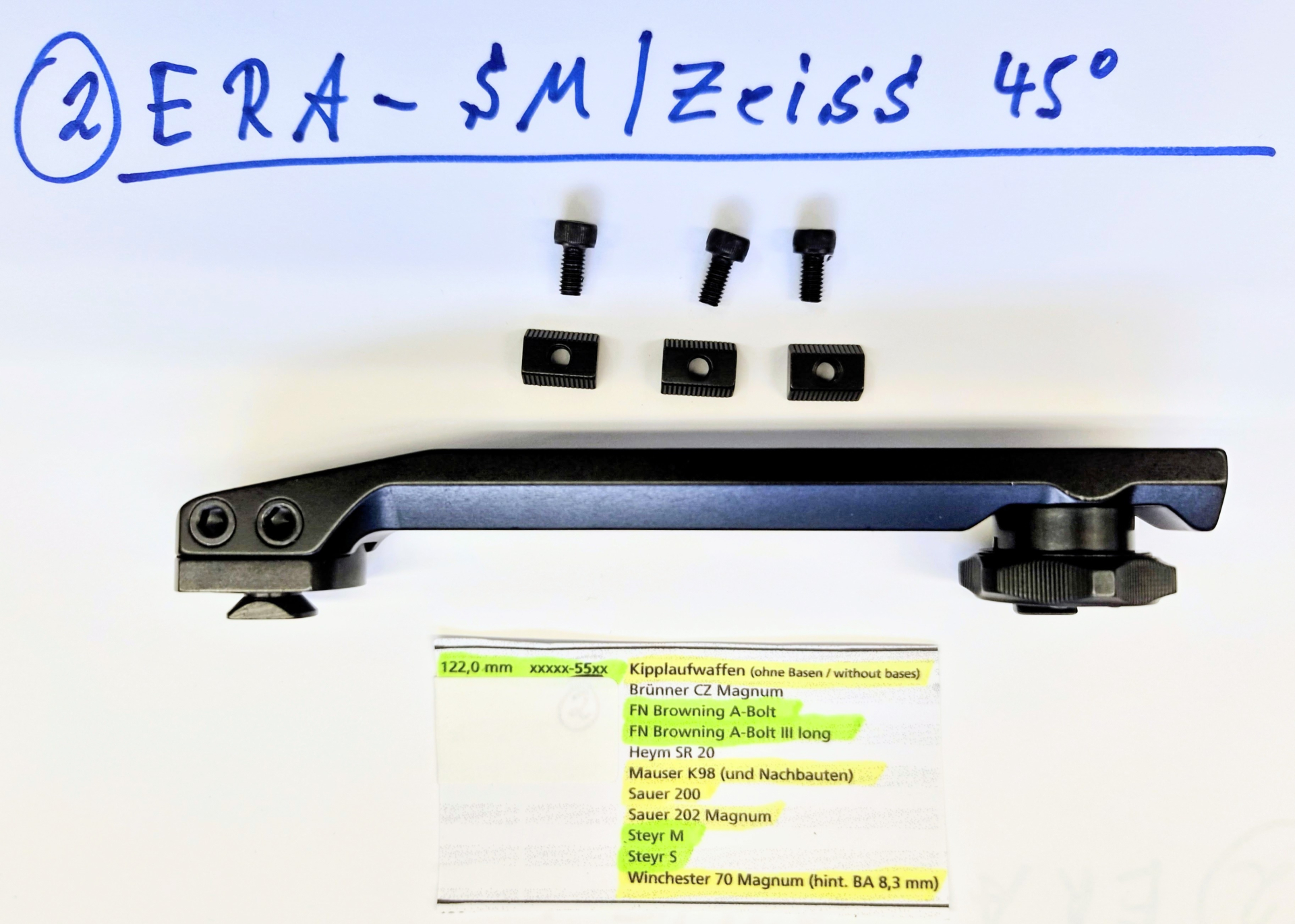 BrückenSchwenkmontage für Zeiss 45° Innen -Schiene – Bild 1