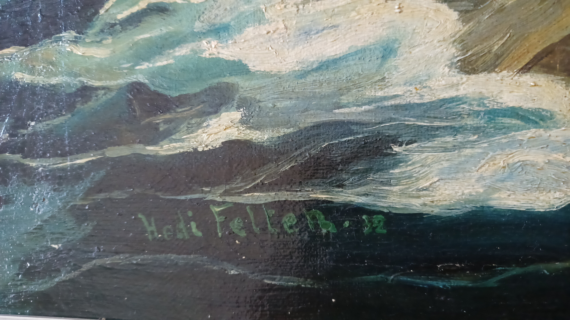 Aus Nachlaß:Signiertes Ölgemälde ...DER LETZTE MANN....62x42cm – Bild 2