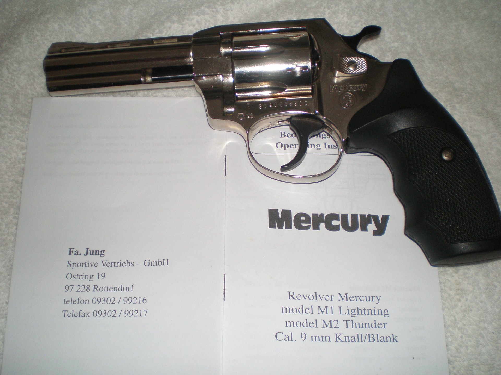 Mercury Revolver,Thunder M2,9mm,Knall,Nickel. – Bild 6