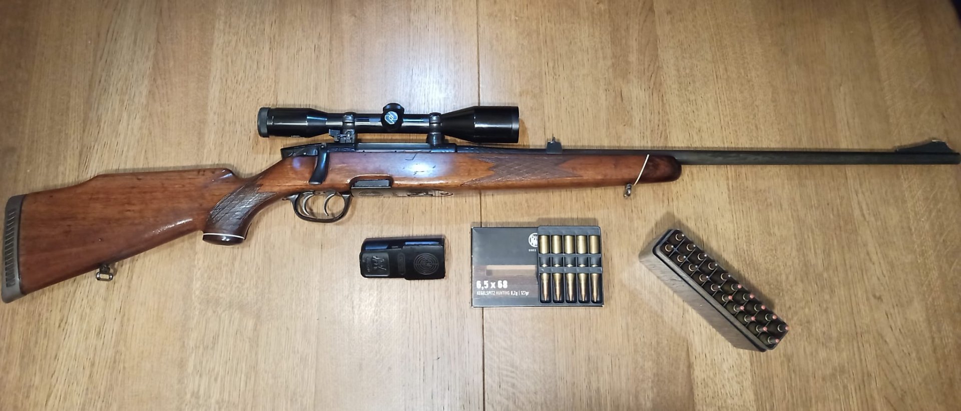 Steyr Mannlicher Mod. S – Kaliber 6,5x68 – inkl. Zeiss 6x42 (Absehen 4) & 2 Magazine – Bild 1