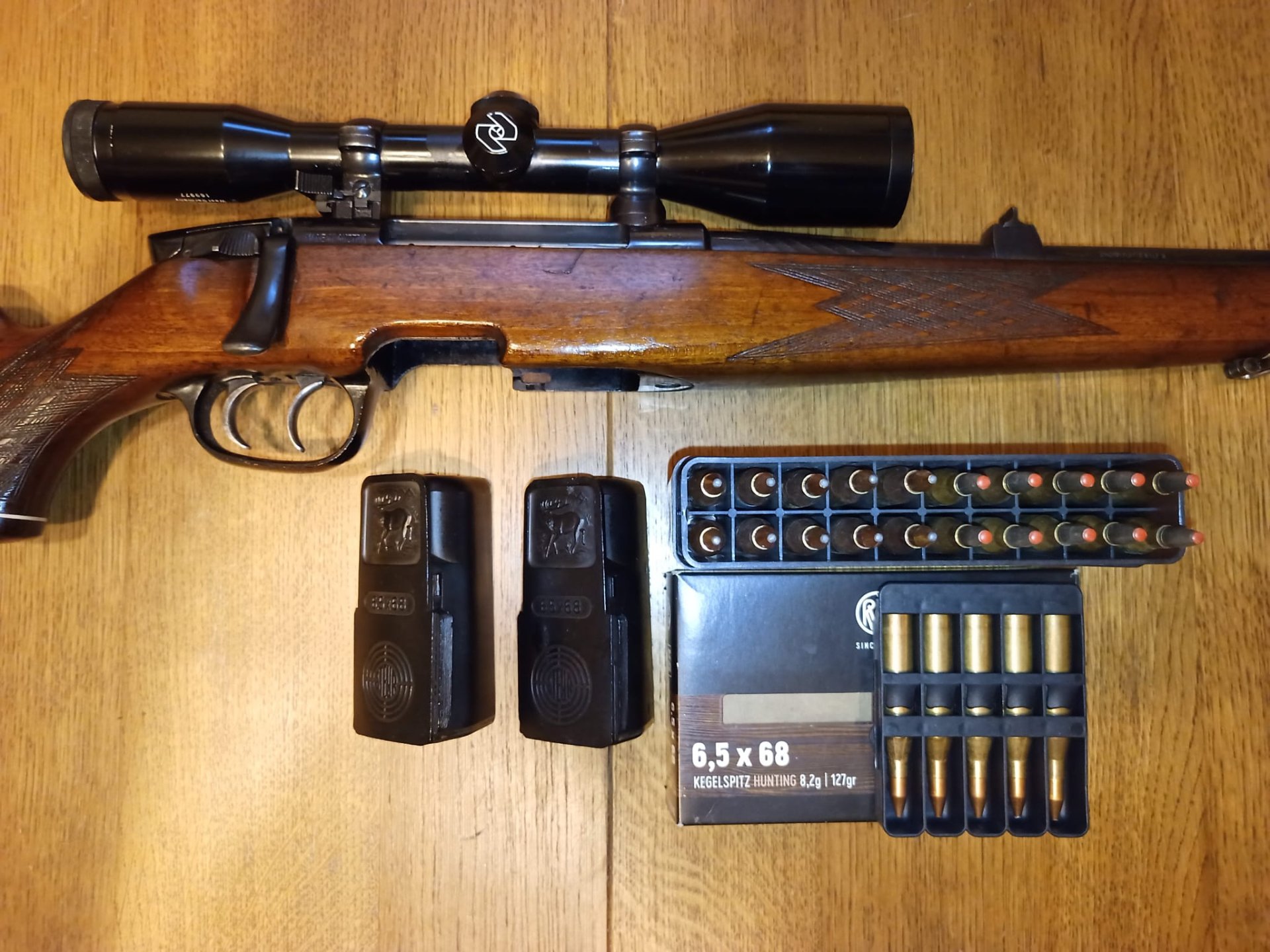 Steyr Mannlicher Mod. S – Kaliber 6,5x68 – inkl. Zeiss 6x42 (Absehen 4) & 2 Magazine – Bild 3