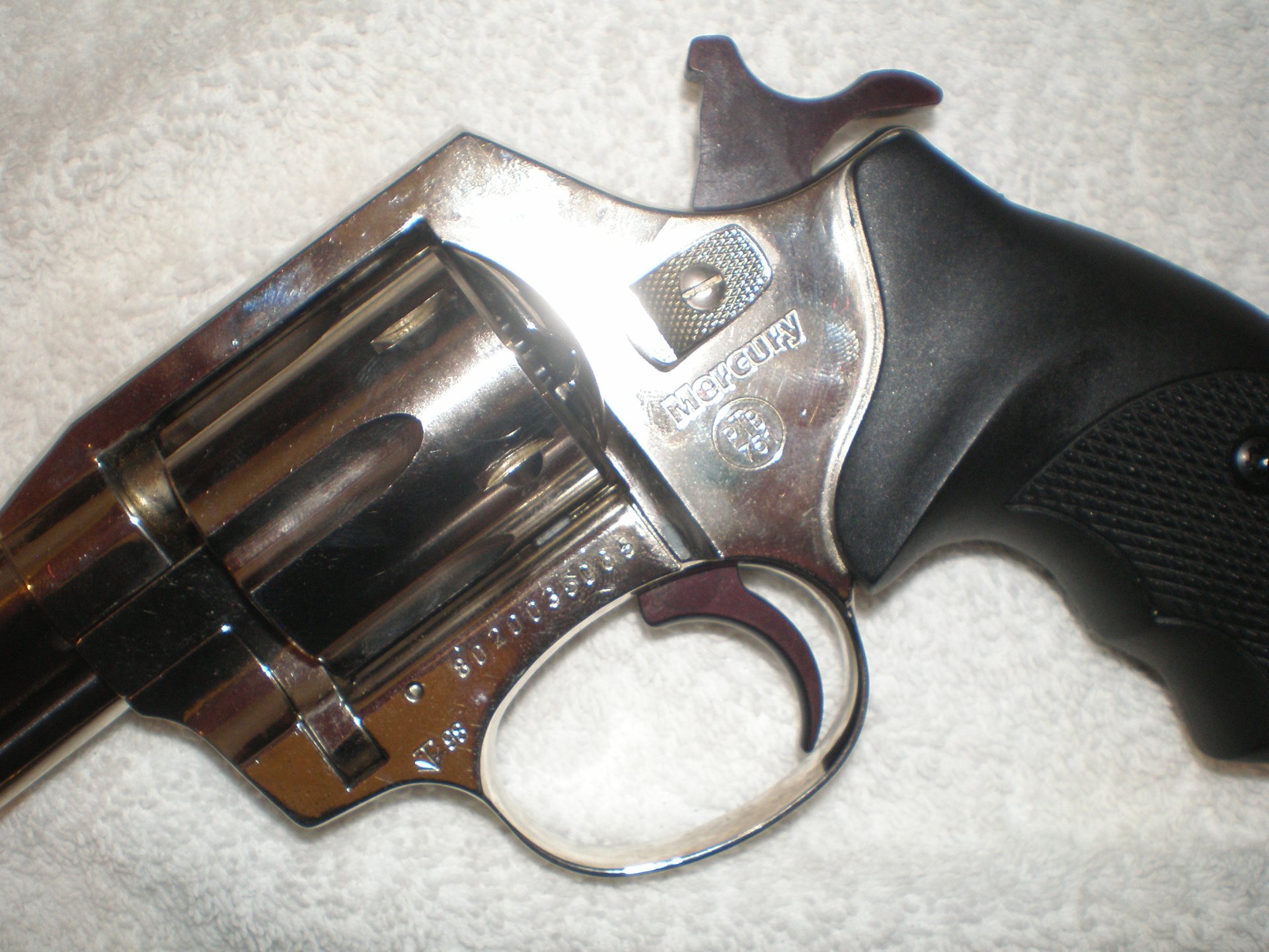 Mercury Revolver,M1 Lightning,Nickel,Cal 9mm Knall. – Bild 6