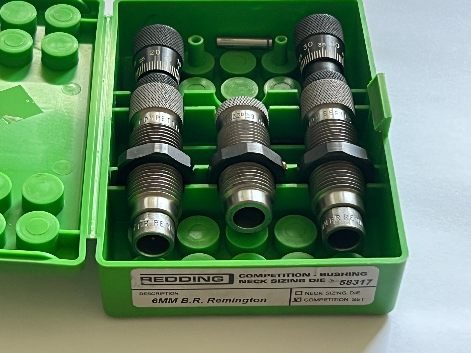 6mm BR Remington Matrizensatz Redding kompl. +Necksizing Die – Bild 1