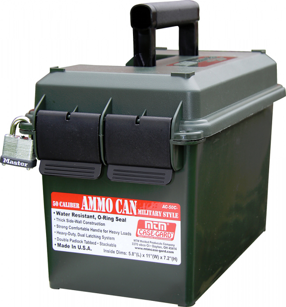 Cal. 50 MTM AC50 Military Ammo Box 30cm Munitionskiste Military Box Transportbox abschließbar GREEN – Bild 1