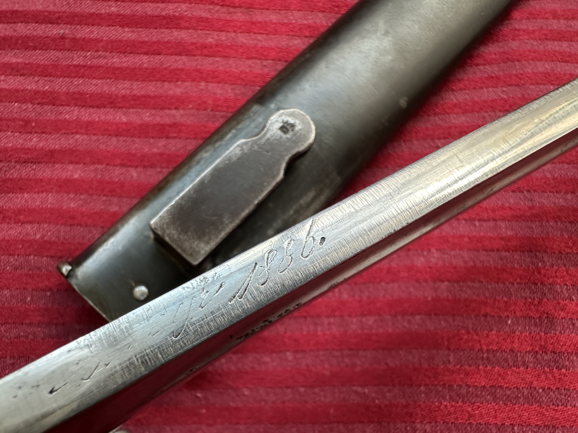 ===>Langes Steyr-Kropatschek M1886 Bajonett Rarität aus Sammlung ! – Bild 6