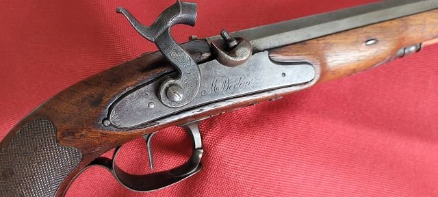 gute belgische Duell-Perkussionspistole, ca. 1830/40 – Bild 3
