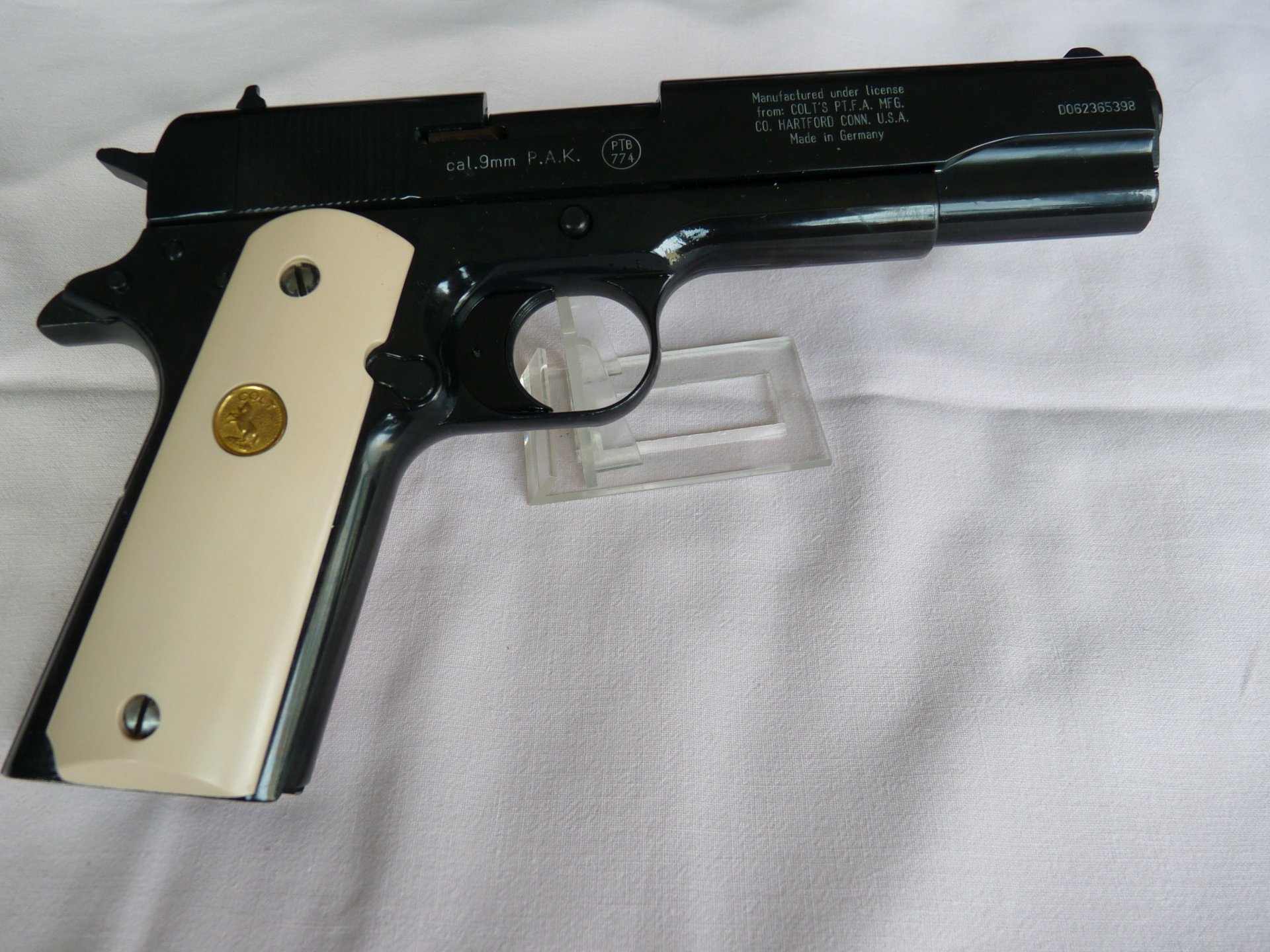 Coltpistole M1911 , License - Nachbau , 9 mm P.A.K. – Bild 1