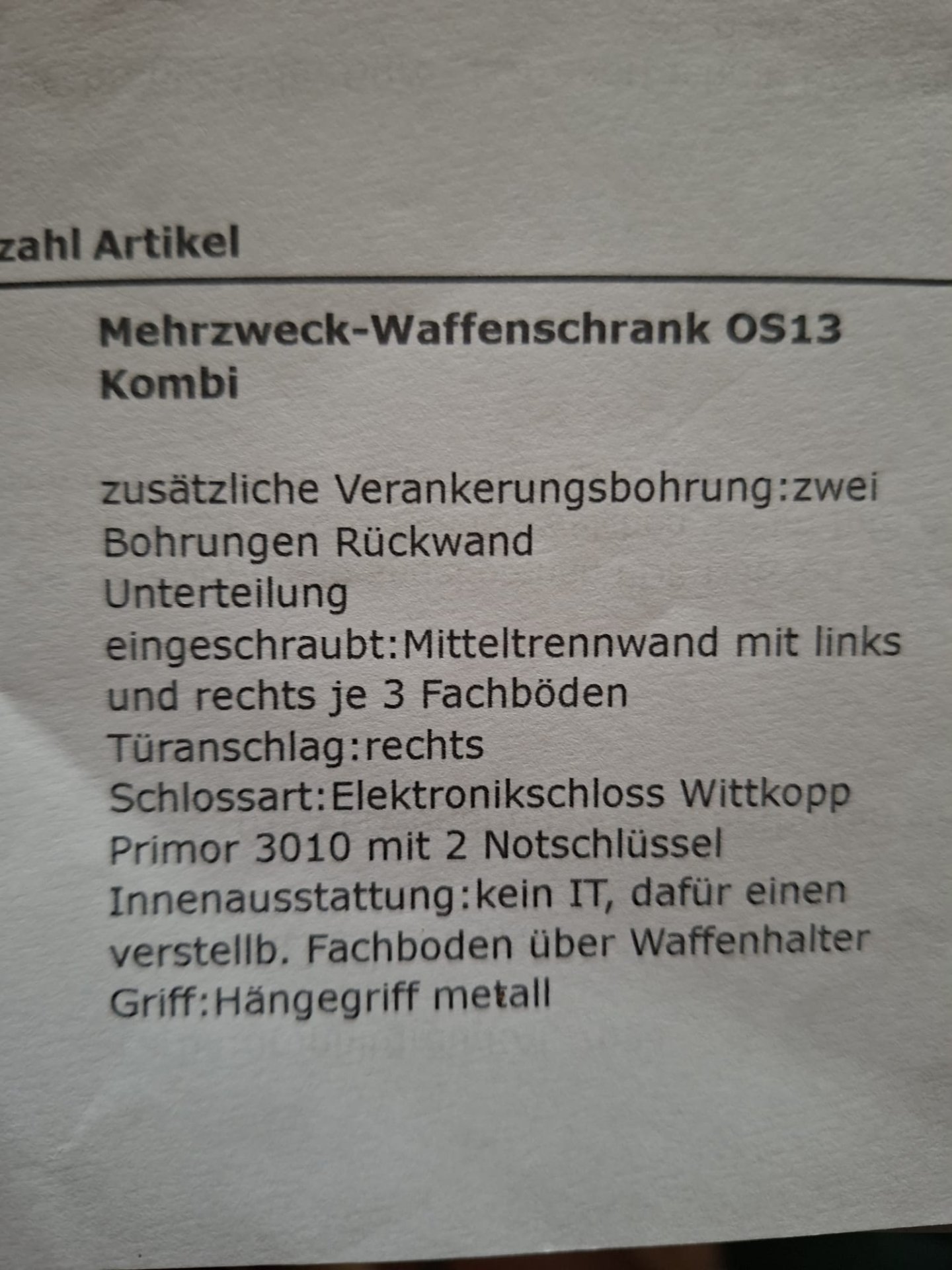 Waffen-Wertschutzschrank mit Innentresor – Bild 5