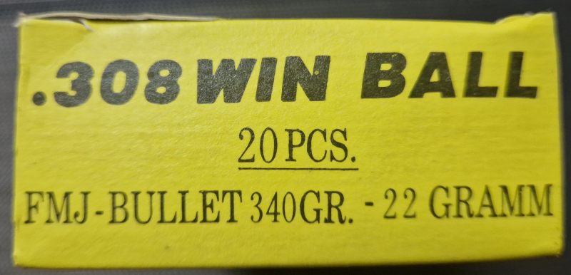 200 Schuss Norinco .308 Win. 7,62 x 51 FMJ 147gr. – Bild 1