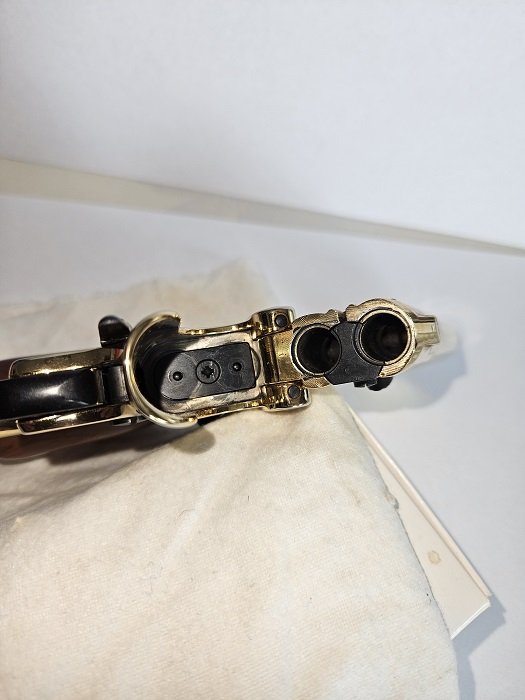DERRINGER NORIS TWINNY Kal. 9mm K, PTB 599. Sammlerstück Gold – Bild 6
