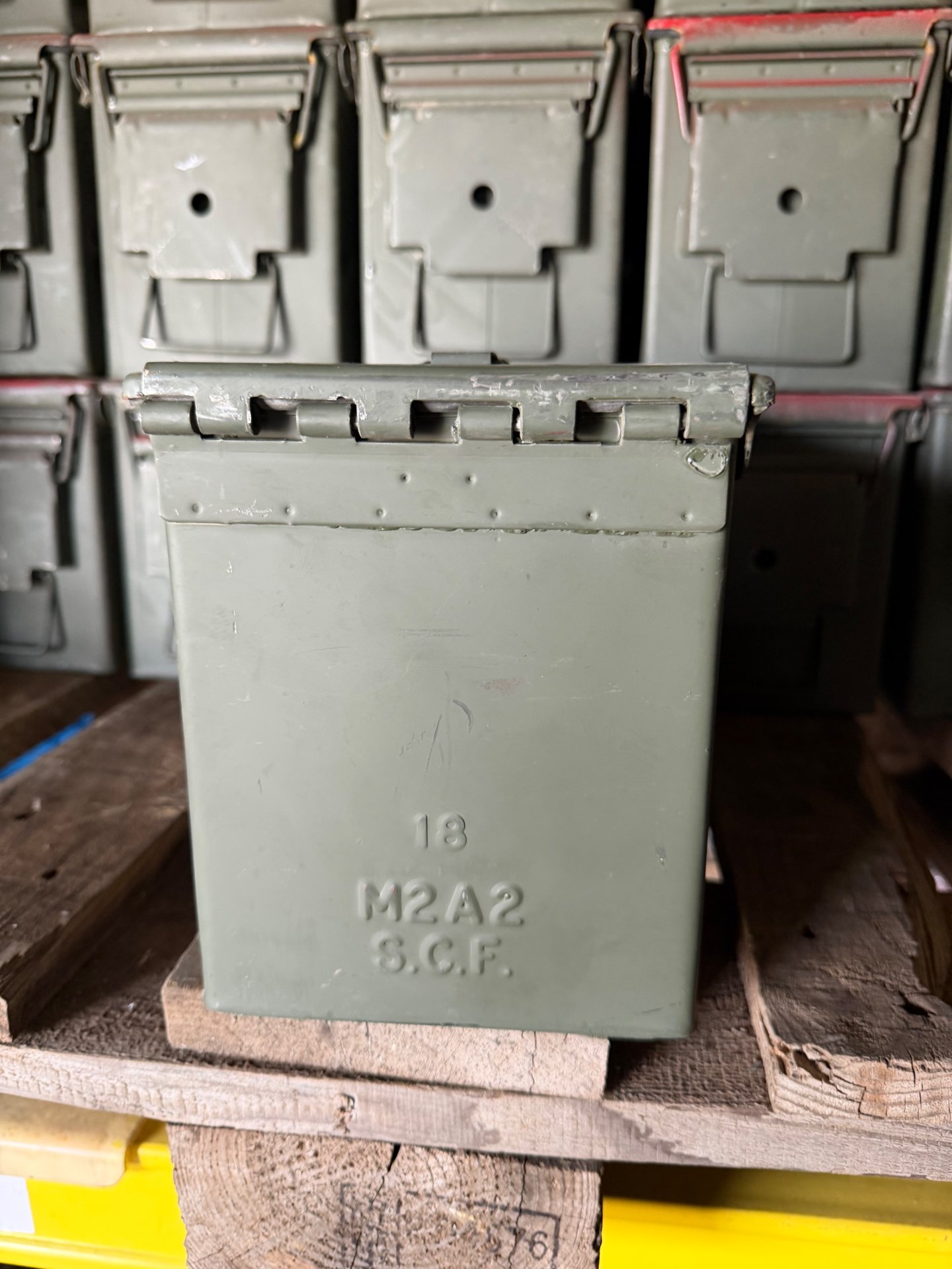 Original US Army M2A2 .50 Cal Munitionskisten einheitliche Losnummern – Bild 3