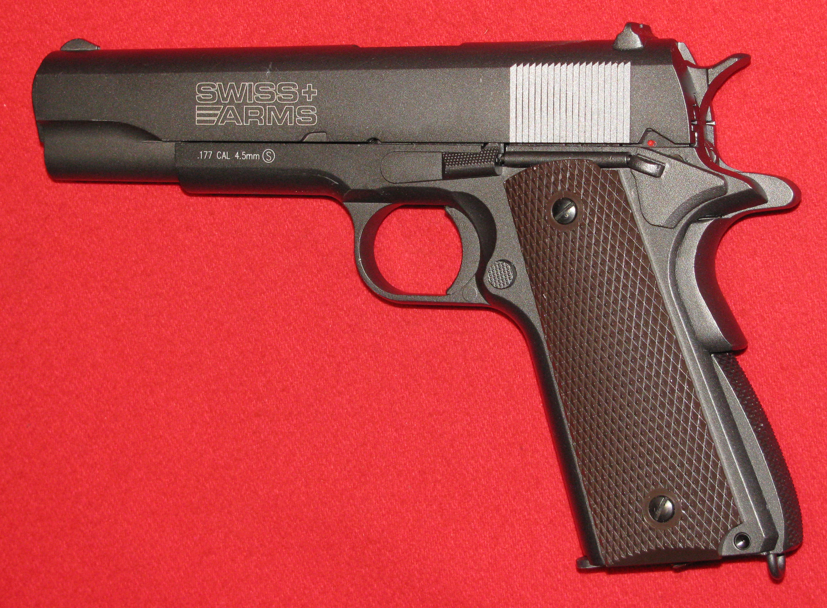 SWISS ARMS 45er CO² Blowback Luftpistole in Cal. 4,5mm mit F -Zeichen – Bild 1